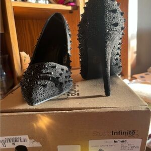 Black Spiked Heels
